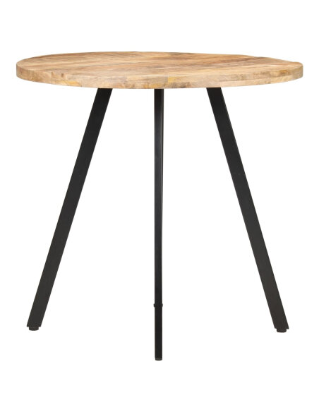 Table salle à manger Style Industriel en bois de manguier brut 80 cm {attributes} Table salle à manger Style Industriel en bois de manguier brut 80 cm {attributes}