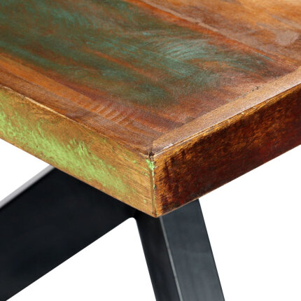 Table à manger Style Industriel en bois de récupération Multicolore 200 x 100 x 75 cm {attributes}