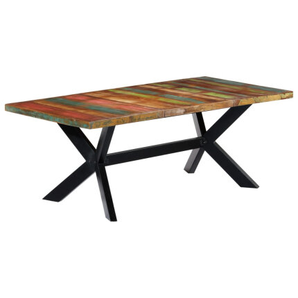 Table à manger Style Industriel en bois de récupération Multicolore 200 x 100 x 75 cm {attributes}