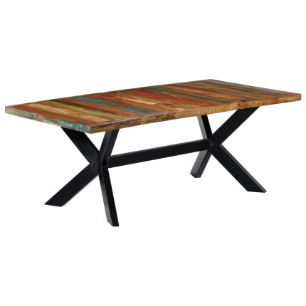 Table à manger Style Industriel en bois de récupération Multicolore 200 x 100 x 75 cm {attributes}