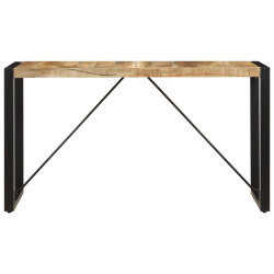 Table à manger Style Industriel en bois de manguier massif 140 x 70 x 75 cm {attributes} 2