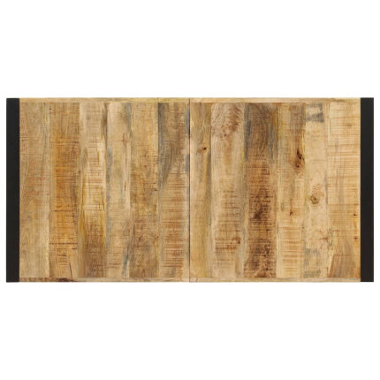 Table à manger Style Industriel en bois de manguier massif 140 x 70 x 75 cm {attributes}