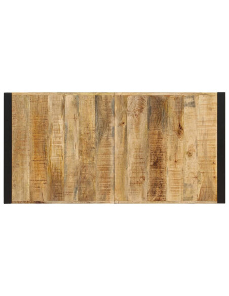 Table à manger Style Industriel en bois de manguier massif 140 x 70 x 75 cm {attributes} Table à manger Style Industriel en bois de manguier massif 140 x 70 x 75 cm {attributes}