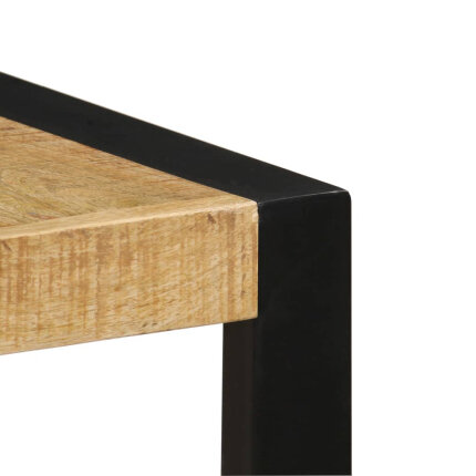 Table à manger Style Industriel en bois de manguier massif 140 x 70 x 75 cm {attributes}