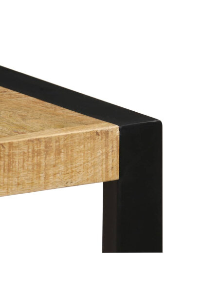 Table à manger Style Industriel en bois de manguier massif 140 x 70 x 75 cm {attributes} Table à manger Style Industriel en bois de manguier massif 140 x 70 x 75 cm {attributes}