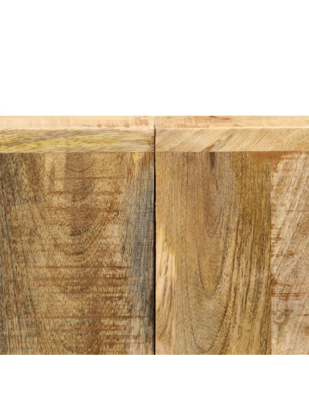 Table à manger Style Industriel en bois de manguier massif 140 x 70 x 75 cm {attributes} Table à manger Style Industriel en bois de manguier massif 140 x 70 x 75 cm {attributes}