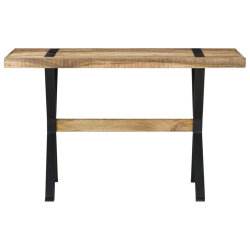 Table à manger Style Industriel en bois de manguier brut 120 x 60 x 76 cm {attributes} 2