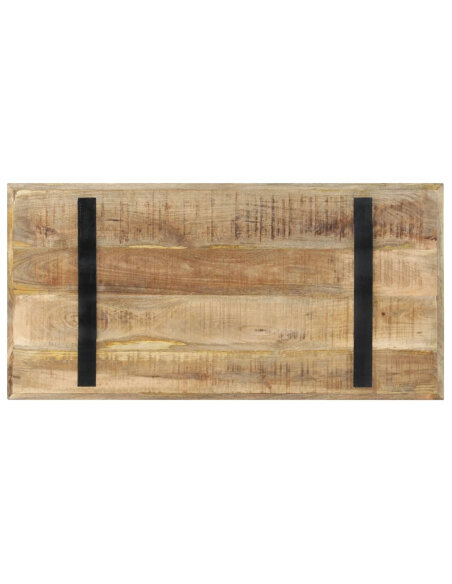 Table à manger Style Industriel en bois de manguier brut 120 x 60 x 76 cm {attributes}
