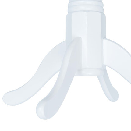 Table à manger style Campagne en bois d'hévéa massif Blanc 106 cm x 75 cm {attributes}