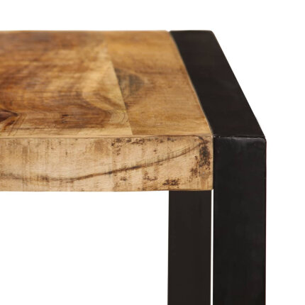 Table à manger Style Industriel en bois de manguier brut 180 x 90 x 76 cm {attributes}