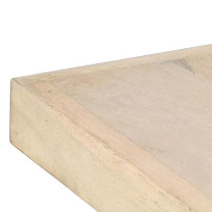 Table à manger Style Industriel en bois de manguier massif blanchi 180x90x76 cm {attributes}