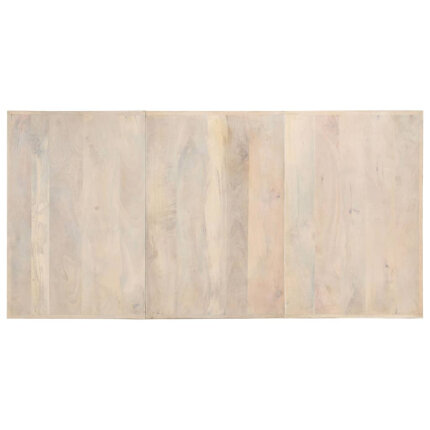 Table à manger Style Industriel en bois de manguier massif blanchi 180x90x76 cm {attributes}