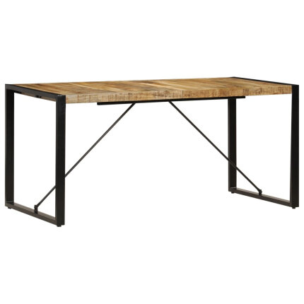Table à manger Style Industriel en bois de manguier massif 160 x 80 x 75 cm {attributes}