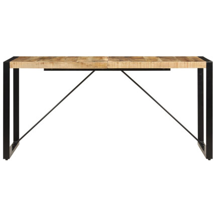 Table à manger Style Industriel en bois de manguier massif 160 x 80 x 75 cm {attributes}