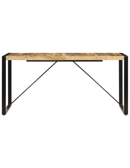 Table à manger Style Industriel en bois de manguier massif 160 x 80 x 75 cm {attributes}