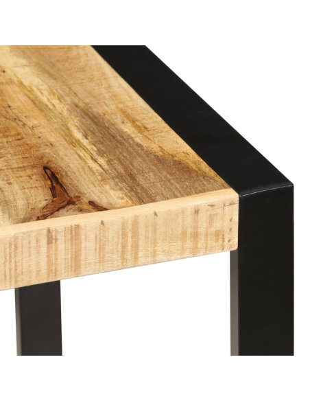 Table à manger Style Industriel en bois de manguier massif 160 x 80 x 75 cm {attributes}