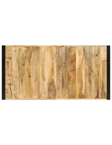 Table à manger Style Industriel en bois de manguier massif 160 x 80 x 75 cm {attributes}