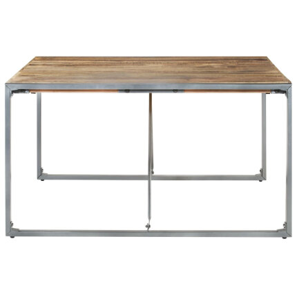 Table à manger Style Industriel en bois de manguier brut 140x140x75 cm {attributes}