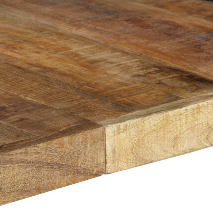 Table à manger Style Industriel en bois de manguier brut 140x140x75 cm {attributes}