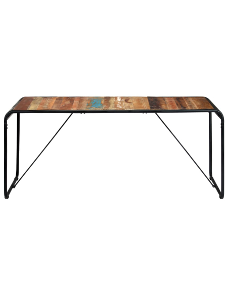 Table à manger Style Industriel en bois de récupération massif Multicolore 180 x 90 x 76 cm {attributes}