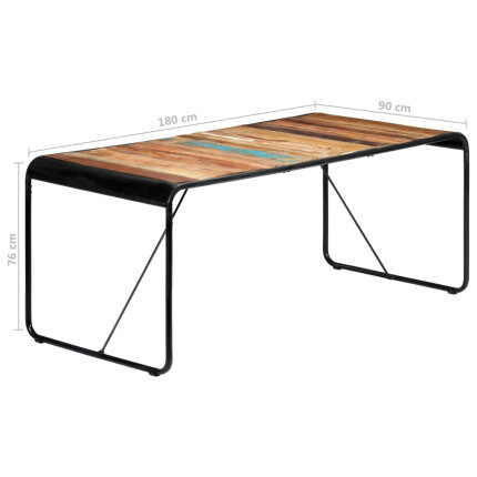 Table à manger Style Industriel en bois de récupération massif Multicolore 180 x 90 x 76 cm {attributes}
