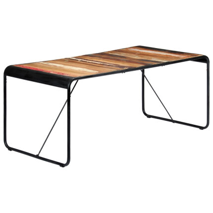 Table à manger Style Industriel en bois de récupération massif Multicolore 180 x 90 x 76 cm {attributes}