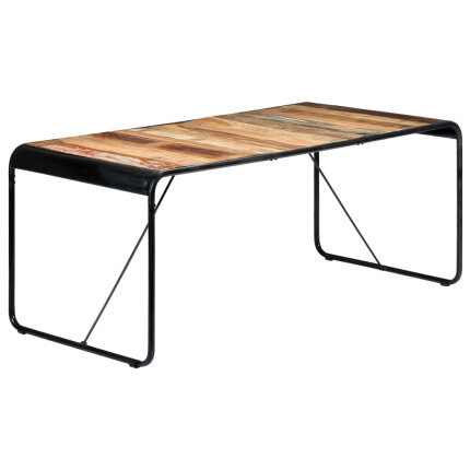 Table à manger Style Industriel en bois de récupération massif Multicolore 180 x 90 x 76 cm {attributes}