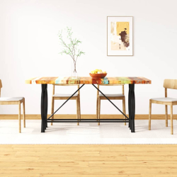 Table à manger Style Industriel en bois de récupération massif 180 cm {attributes} 2