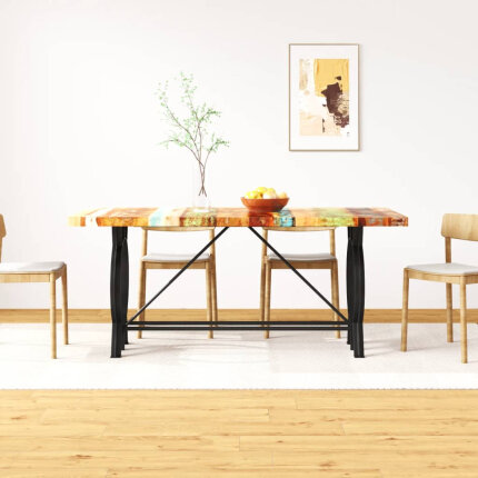 Table à manger Style Industriel en bois de récupération massif 180 cm {attributes}