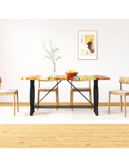 Table à manger Style Industriel en bois de récupération massif 180 cm {attributes} Table à manger Style Industriel en bois de récupération massif 180 cm {attributes}