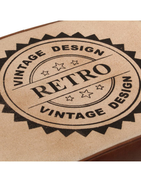 Tabourets de bar Industriel / Rétro - Vintage en lot de 2 avec cadre en métal et revêtement en cuir Brun 44 x 37.5 x 78 cm {attr Tabourets de bar Industriel / Rétro - Vintage en lot de 2 avec cadre en métal et revêtement en cuir Brun 44 x 37.5 x 78 cm {attr