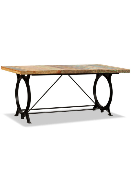 Table à manger Style Industriel en bois de récupération massif 180 cm {attributes} Table à manger Style Industriel en bois de récupération massif 180 cm {attributes}
