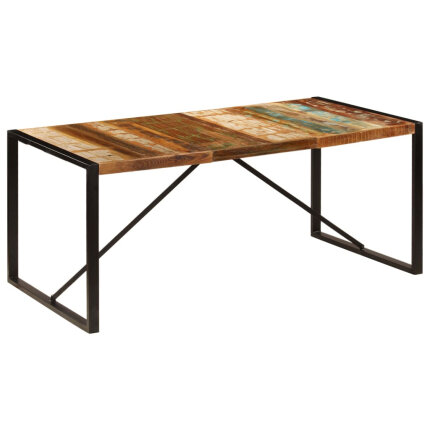 Table salle à manger Style Industriel en bois de pin massif Multicolore 180 x 90 x 75 cm {attributes}