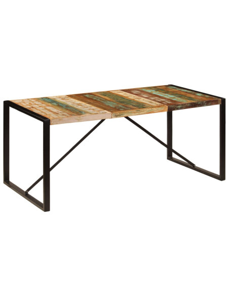 Table salle à manger Style Industriel en bois de pin massif Multicolore 180 x 90 x 75 cm {attributes} Table salle à manger Style Industriel en bois de pin massif Multicolore 180 x 90 x 75 cm {attributes}