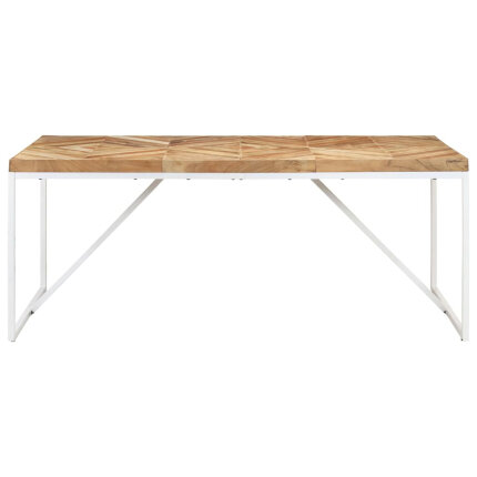 Table à manger Style Industriel en bois massif d'acacia et de manguier 180 x 90 x 76 cm {attributes}