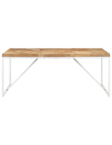 Table à manger Style Industriel en bois massif d'acacia et de manguier 180 x 90 x 76 cm {attributes}