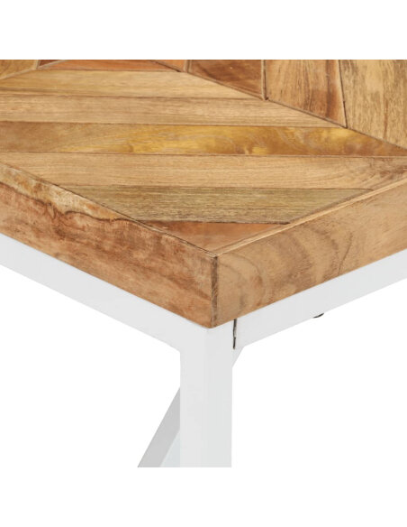Table à manger Style Industriel en bois massif d'acacia et de manguier 180 x 90 x 76 cm {attributes}