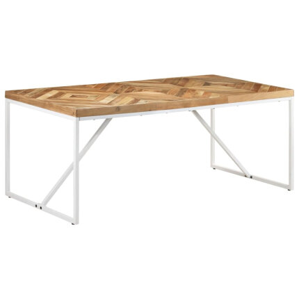 Table à manger Style Industriel en bois massif d'acacia et de manguier 180 x 90 x 76 cm {attributes}