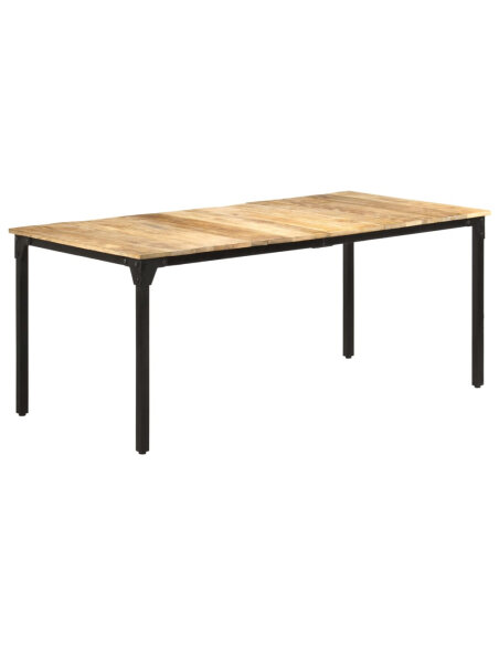 Table à manger Style Industriel en bois de manguier brut 180 x 90 x 76 cm {attributes}