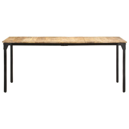 Table à manger Style Industriel en bois de manguier brut 180 x 90 x 76 cm {attributes}
