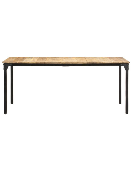 Table à manger Style Industriel en bois de manguier brut 180 x 90 x 76 cm {attributes}