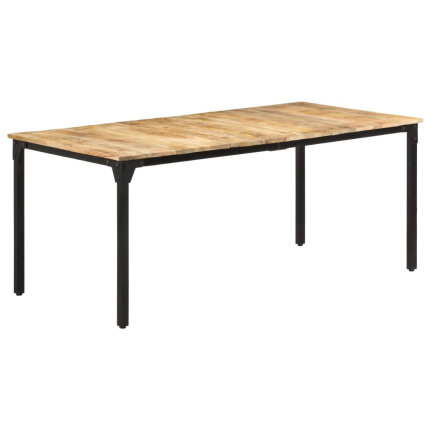 Table à manger Style Industriel en bois de manguier brut 180 x 90 x 76 cm {attributes}