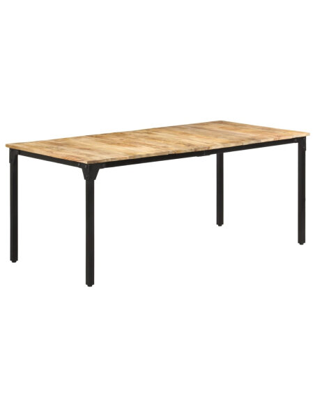 Table à manger Style Industriel en bois de manguier brut 180 x 90 x 76 cm {attributes}