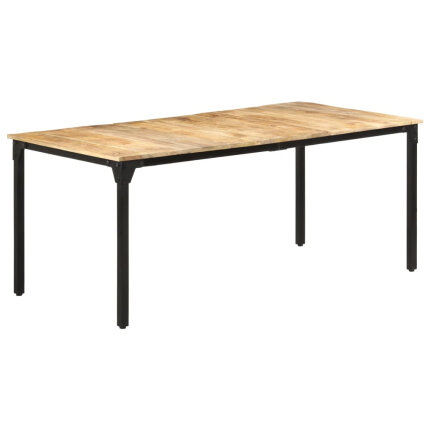Table à manger Style Industriel en bois de manguier brut 180 x 90 x 76 cm {attributes}