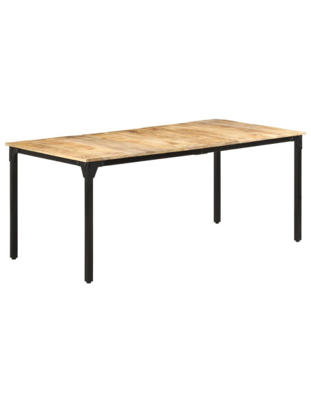 Table à manger Style Industriel en bois de manguier brut 180 x 90 x 76 cm {attributes}