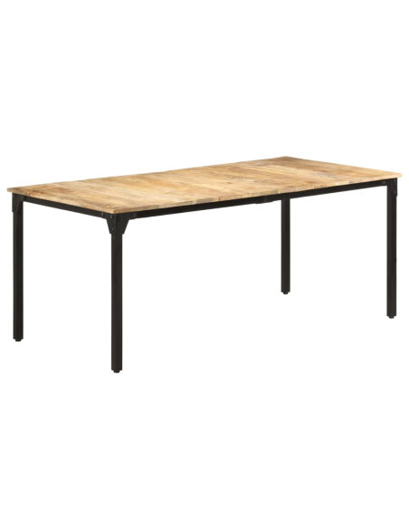 Table à manger Style Industriel en bois de manguier brut 180 x 90 x 76 cm {attributes}