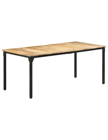 Table à manger Style Industriel en bois de manguier brut 180 x 90 x 76 cm {attributes}