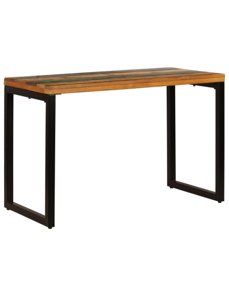 Table à manger Style Industriel en bois de récupération massif et acier 115x55x76cm {attributes}