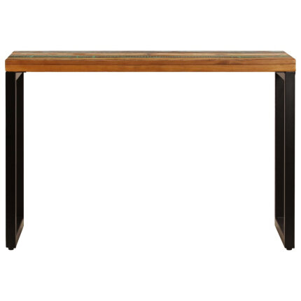 Table à manger Style Industriel en bois de récupération massif et acier 115x55x76cm {attributes}