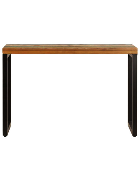 Table à manger Style Industriel en bois de récupération massif et acier 115x55x76cm {attributes}